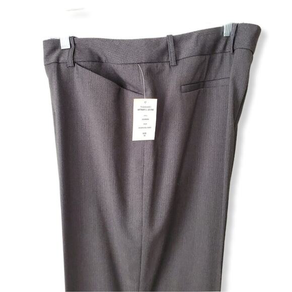 Tahari Women Suit Dress Pant Gray 16 Stretch Straight Leg Career Modern Neutral - Picture 2 of 15